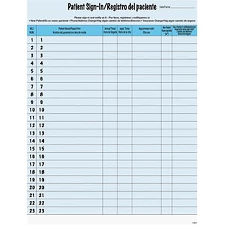 Easy-To-Organize Patient Sign-in Label Form, Blue EA3739182